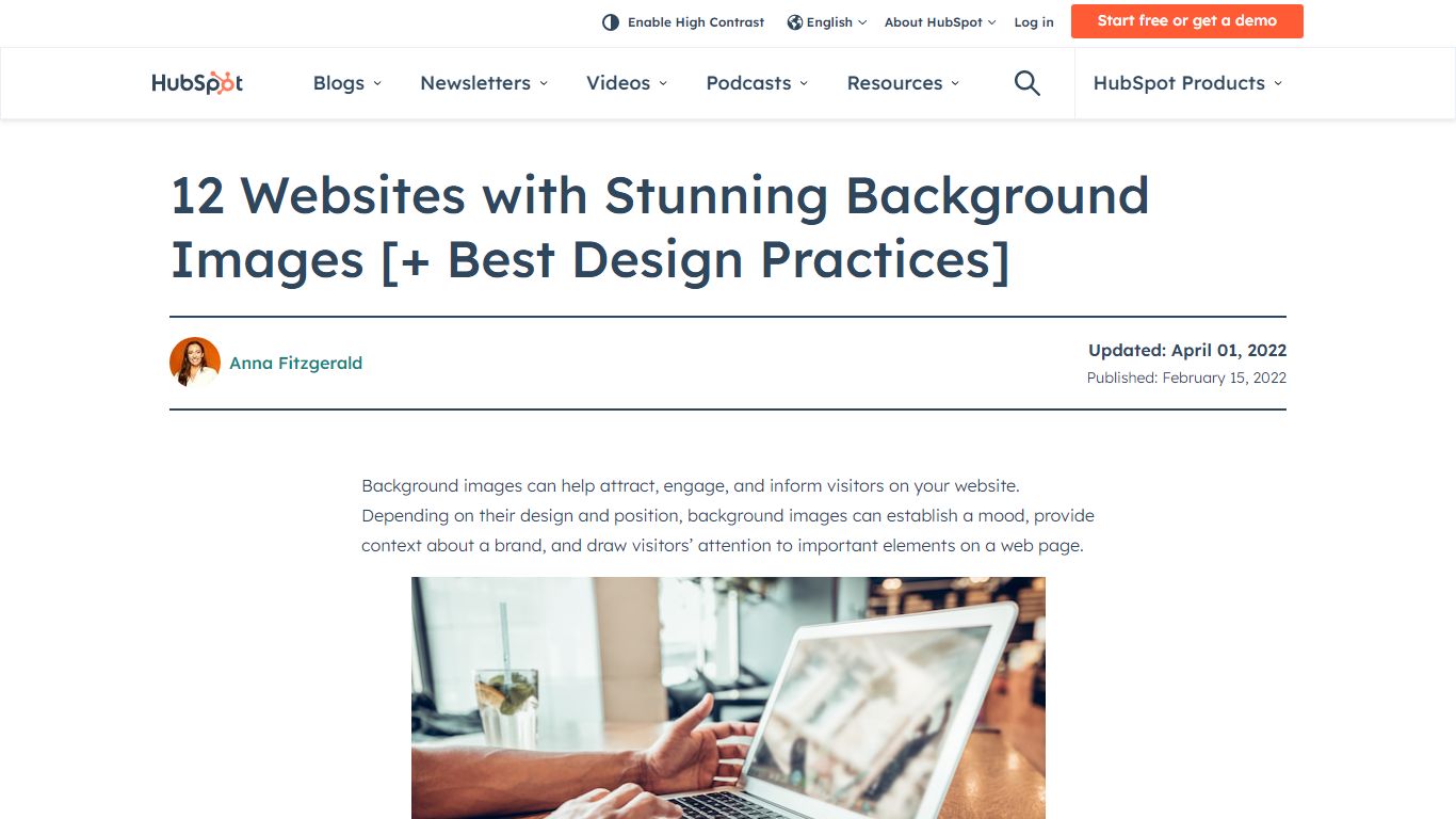 12 Websites with Stunning Background Images [+ Best Design Practices]